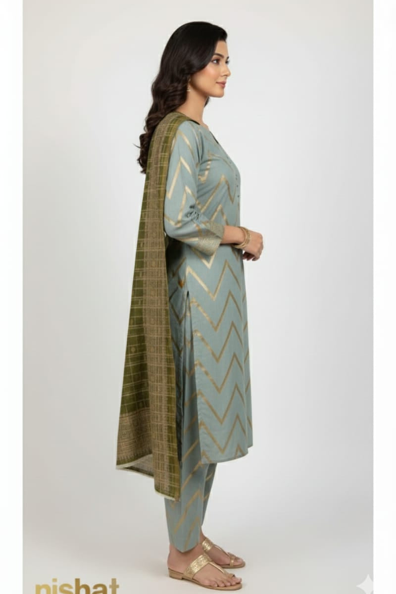 Nishat 3Piece jacquard